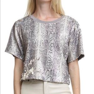 Ramy Brook Sequin python top size small NWOT